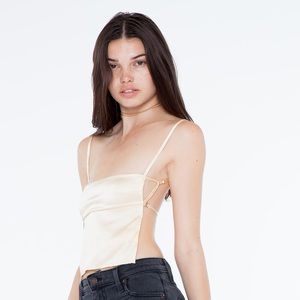 🤩SILKY CAMI CROP TOP🤩 (never worn)